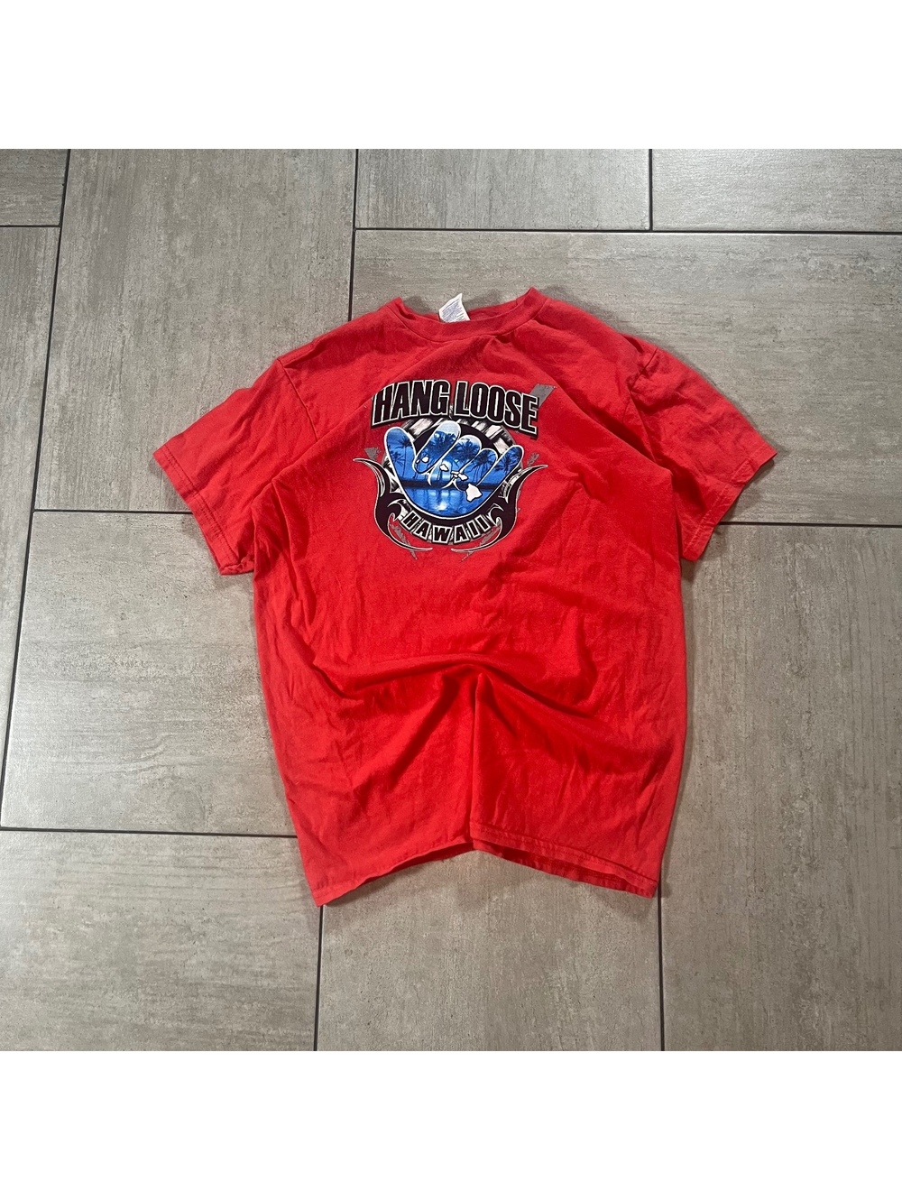 Vintage Delta Ringspun Hang Loose Graphic T-Shirt Small